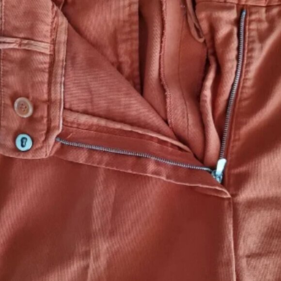 Jil Sander Cuffed Straight Leg Trouser Pants Orange EU 34 US 4 - Picture 8 of 8